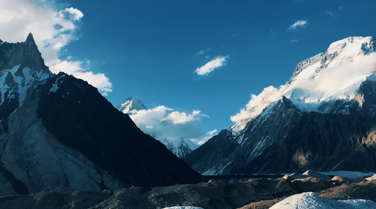 K2 viewed from Concordia on the Gondogoro La trekking route