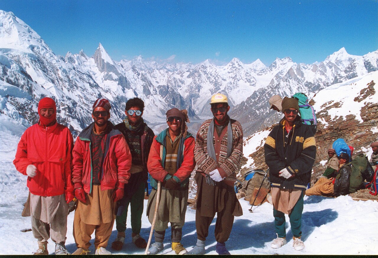 Laila Peak and Hushe Valley viewed from Gondogoro La