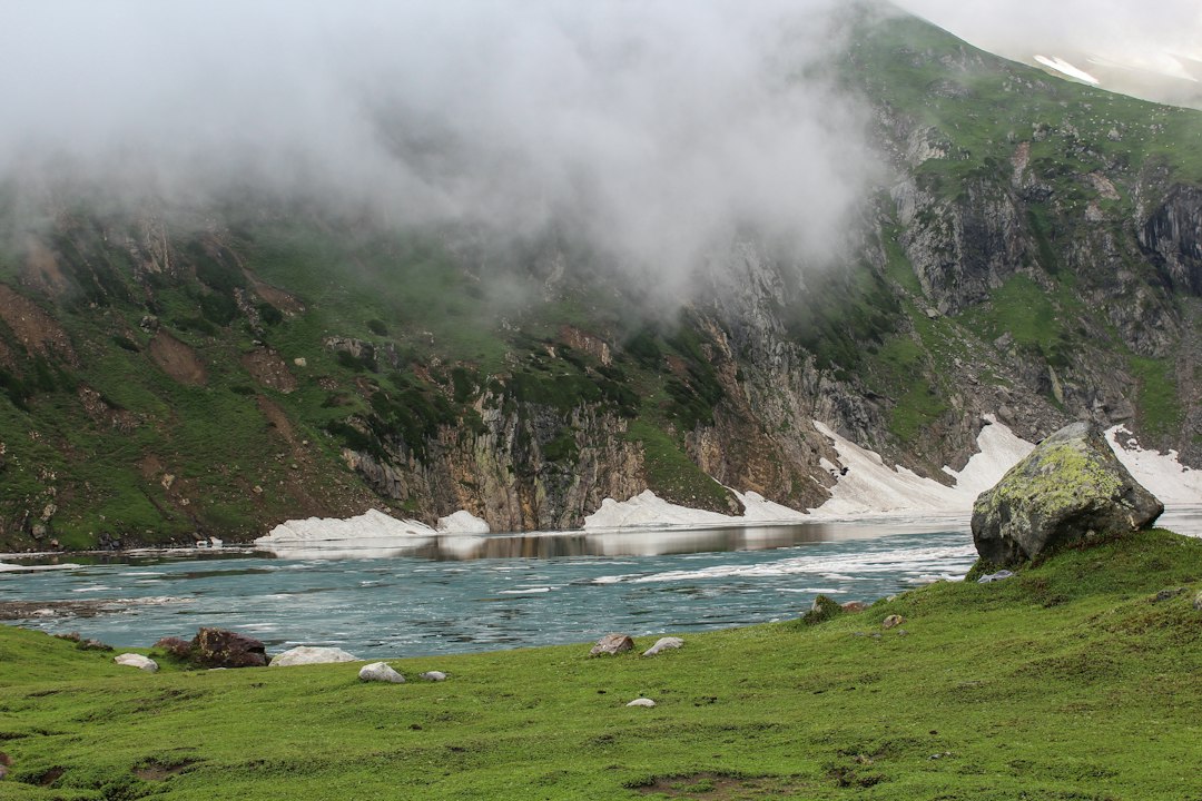 Lake and forest scenery in Naltar Valley Pakistan
