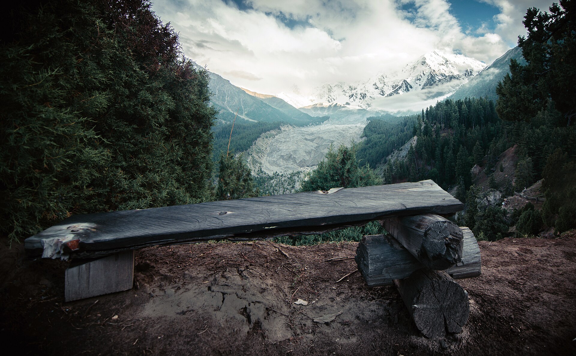Nanga Parbat rising above Fairy Meadows in Gilgit-Baltistan