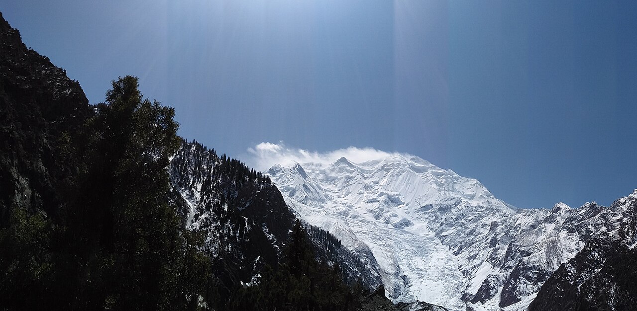 Rakaposhi viewed from Minapin Glacier in Nagar Valley