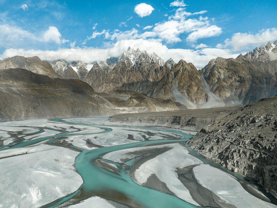 River winding through the Hunza and Skardu mountain landscape