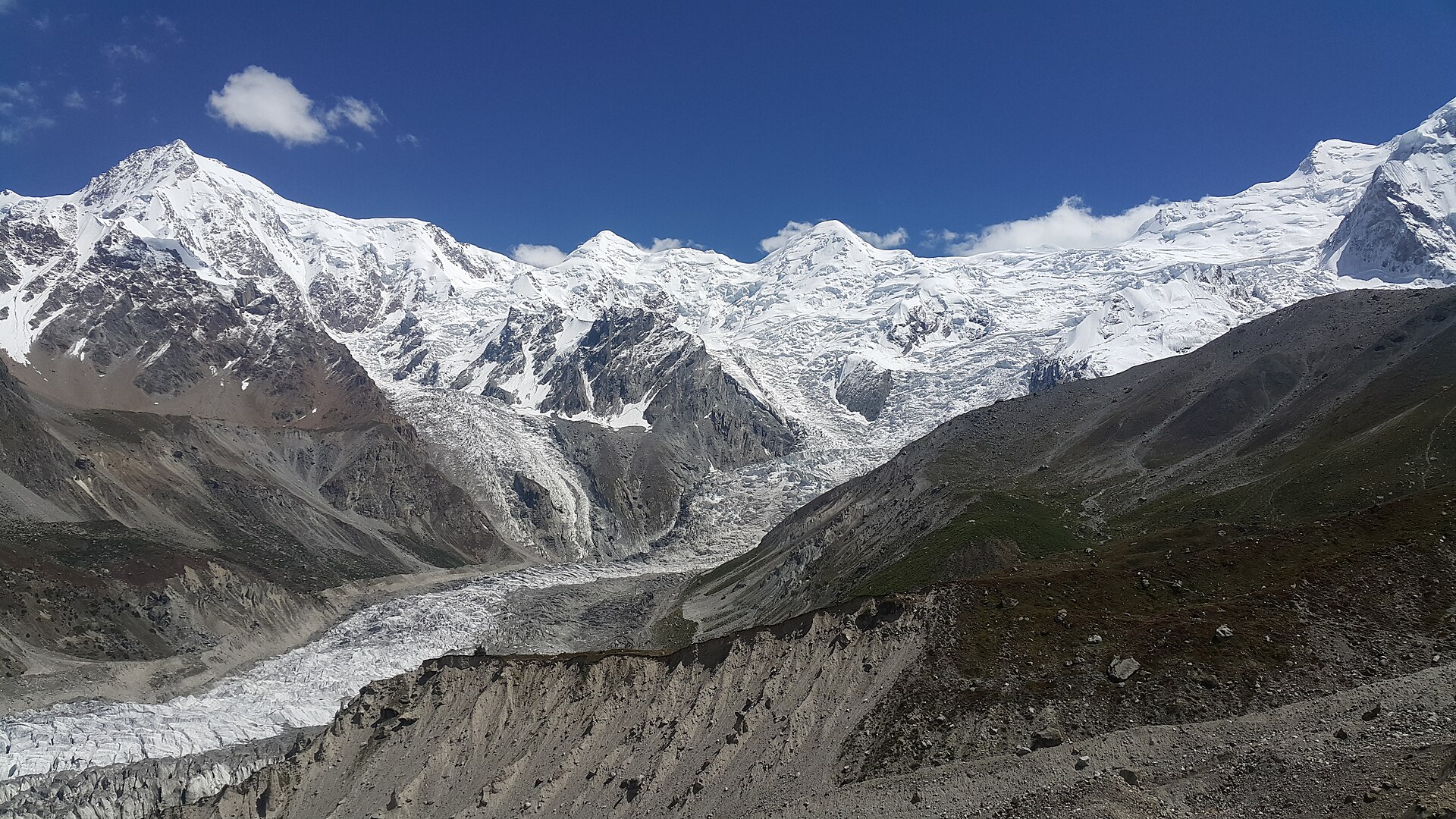 The Rakhiot Glacier face of Nanga Parbat on the base camp route